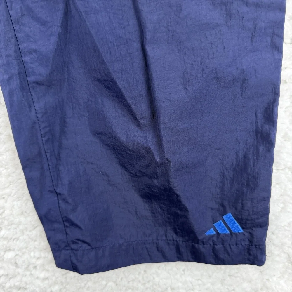 Vintage Adidas Track Pants‎ Mens Large Blue Woven Lined Zip Ankle Athletic